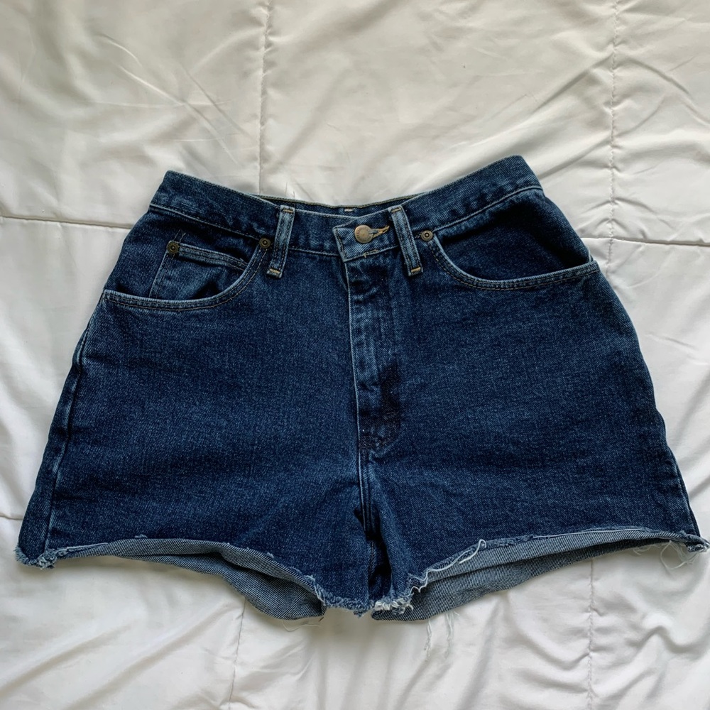 Dark Wash Wrangler Denim Shorts